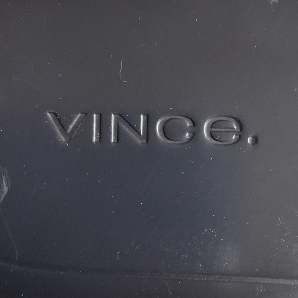 Vince Nico Black Leather Criss Cross Slide Squared Toe Flat Sandals Size 7.5 - Picture 11 of 13